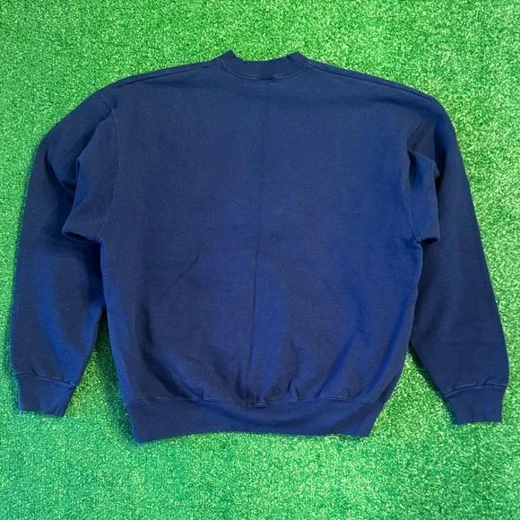 Vintage 90's Fruit of the Loom Made in USA Charcoal Crewneck Sweatshirt Blue XL